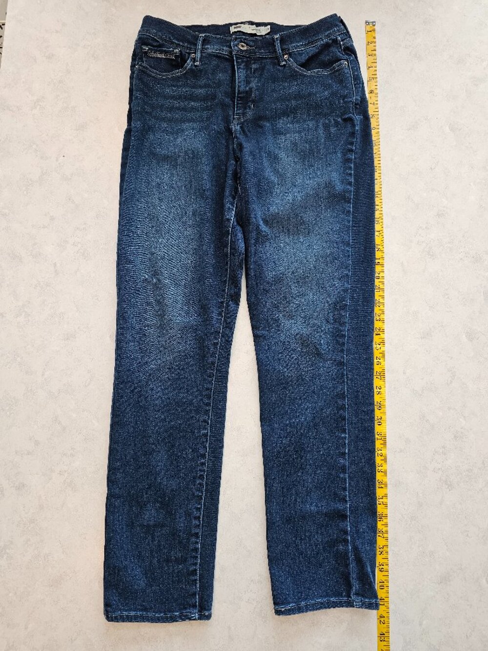 LEVI'S 512 Perfectly Slimming Skinny Leg Jeans, Dark Blue, Size 10